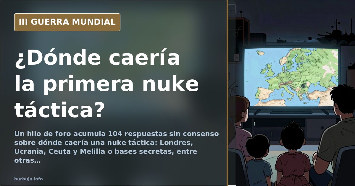 Debate en foro sobre dónde caería la primera nuke táctica: 104 respuestas sin consenso