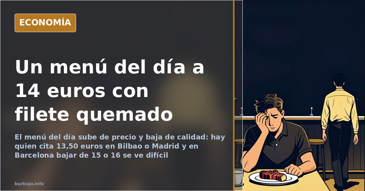 Menú del día: más caro, más escaso y con peor producto