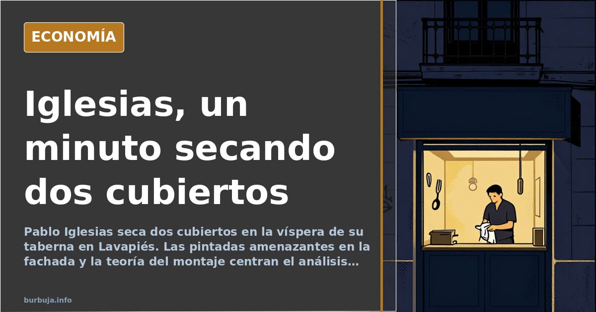 Pablo Iglesias trocknet Geschirr in seiner neuen Bar