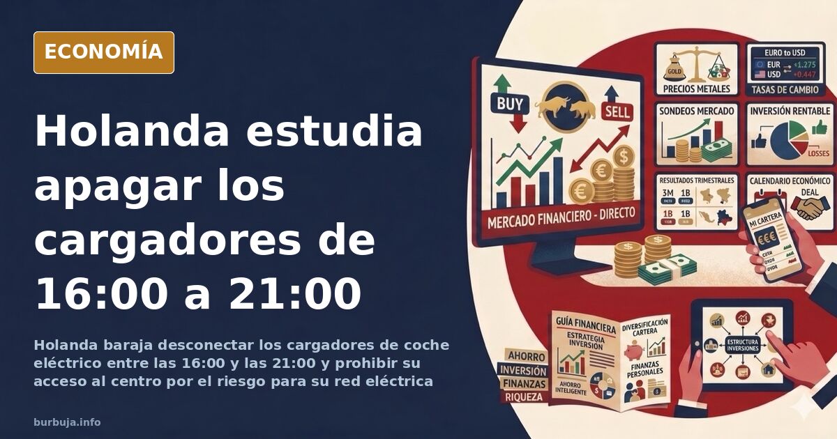 Puntos de carga de coches eléctricos en una avenida urbana holandesa