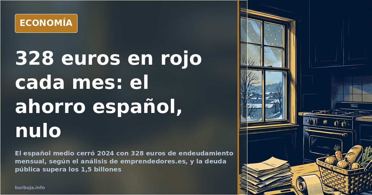 El ahorro del español medio: 328 euros mensuales en negativo