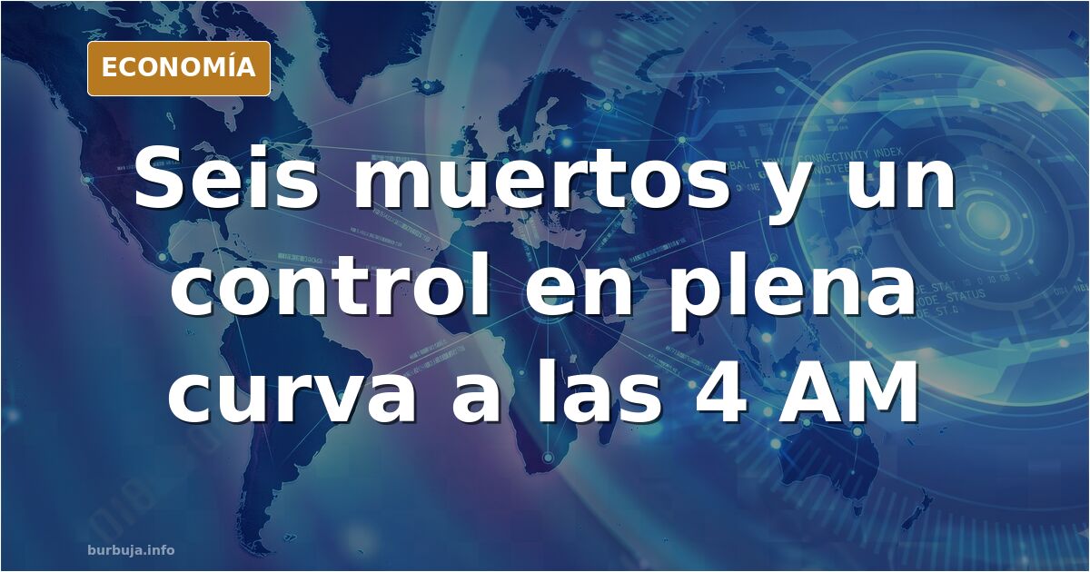Camión con semirremolque cruzado tras hacer la tijera en una autovía nocturna, junto a conos y luces de un control policial