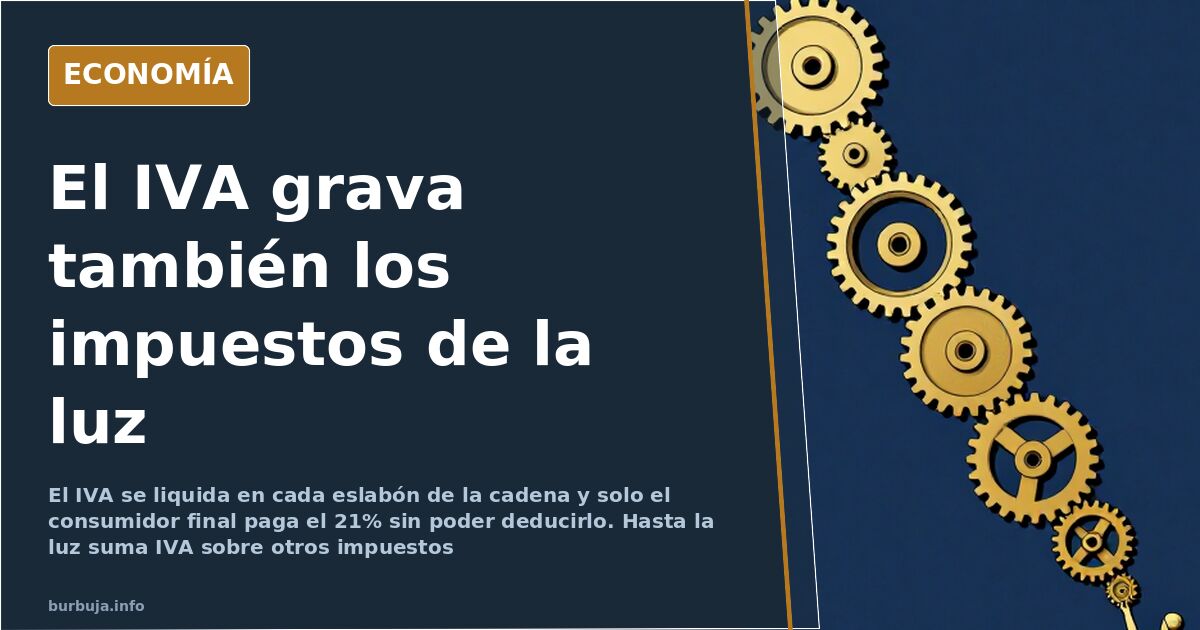 El IVA grava cada eslabón y siempre acaba pagándolo el consumidor