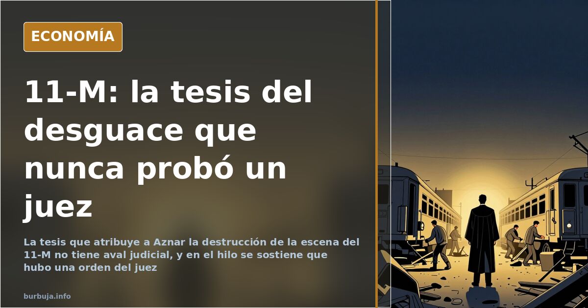 Vagón de tren de cercanías precintado en una estación, ilustración editorial sobre el desguace de la escena del 11-M