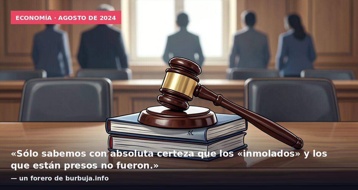 Economía · agosto de 2024: «Sólo sabemos con absoluta certeza que los «inmolados» y los que están presos no fueron.» — un forero de burbuja.info