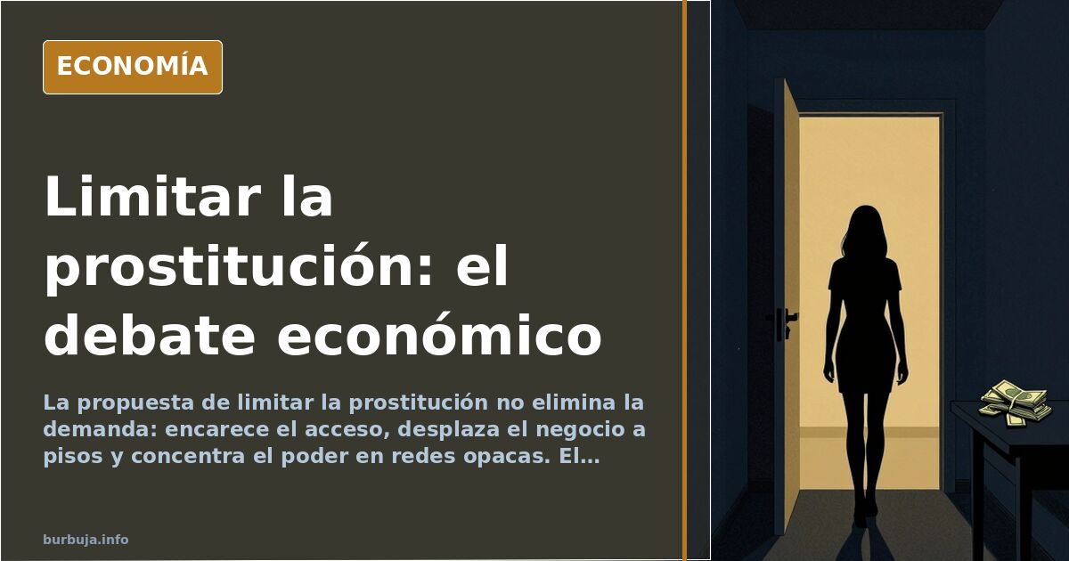 El intento de limitar la prostitución divide el análisis económico