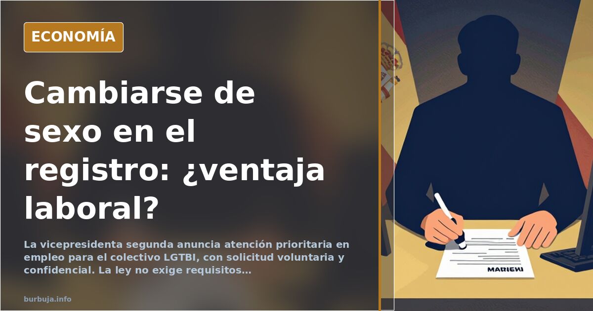 Ilustración editorial de un formulario de registro civil junto a una balanza que pesa derechos laborales y ventajas en el emp
