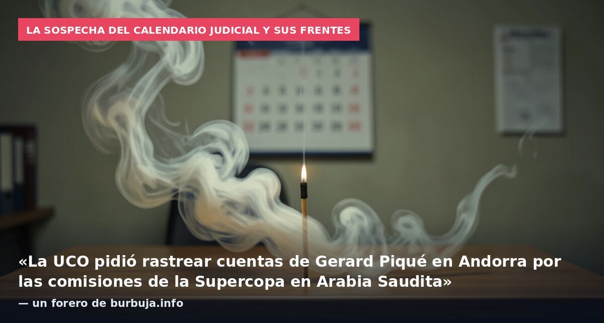 La sospecha del calendario judicial y sus frentes: «La UCO pidió rastrear cuentas de Gerard Piqué en Andorra por las comisiones de la Supercopa en Arabia Saudita» — un forero de burbuja.info