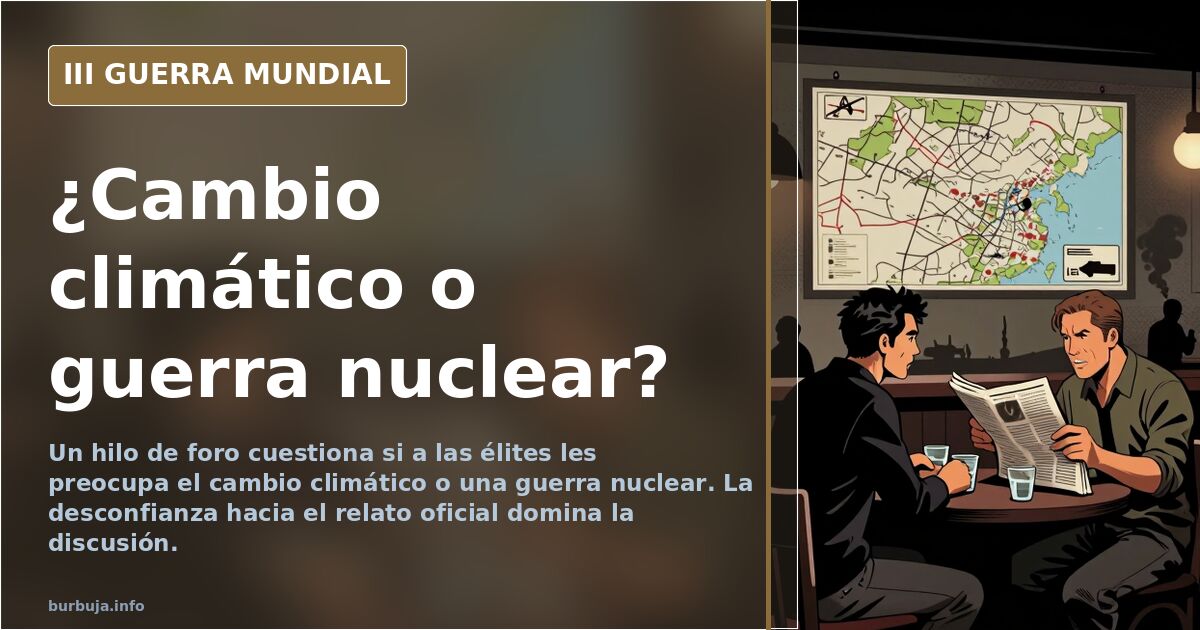 Debate sobre el clima y la guerra: «son la misma mierda»