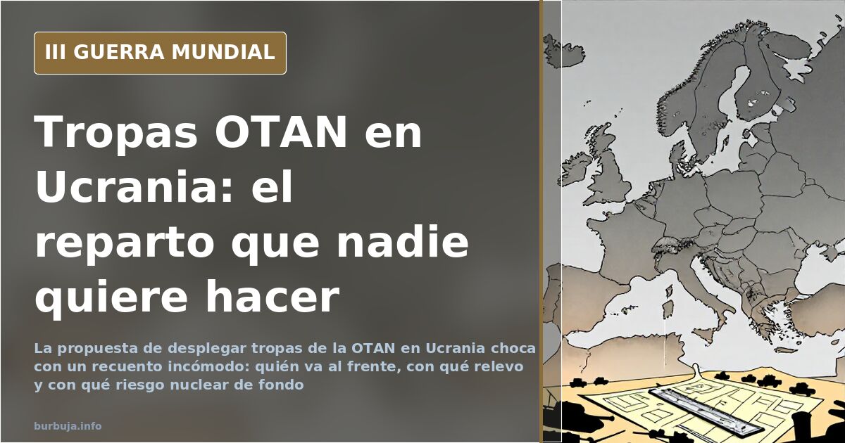 Tropas OTAN en Ucrania: quién iría y quién no