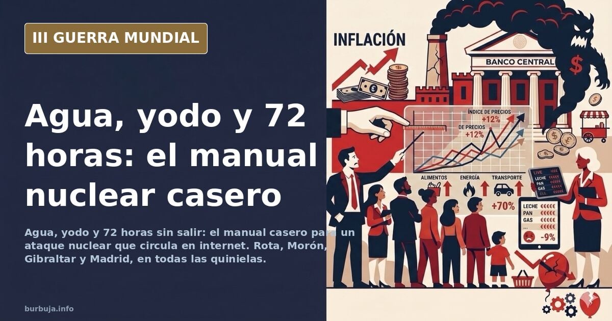 El manual casero para sobrevivir a un ataque nuclear: agua, yodo y 72 horas