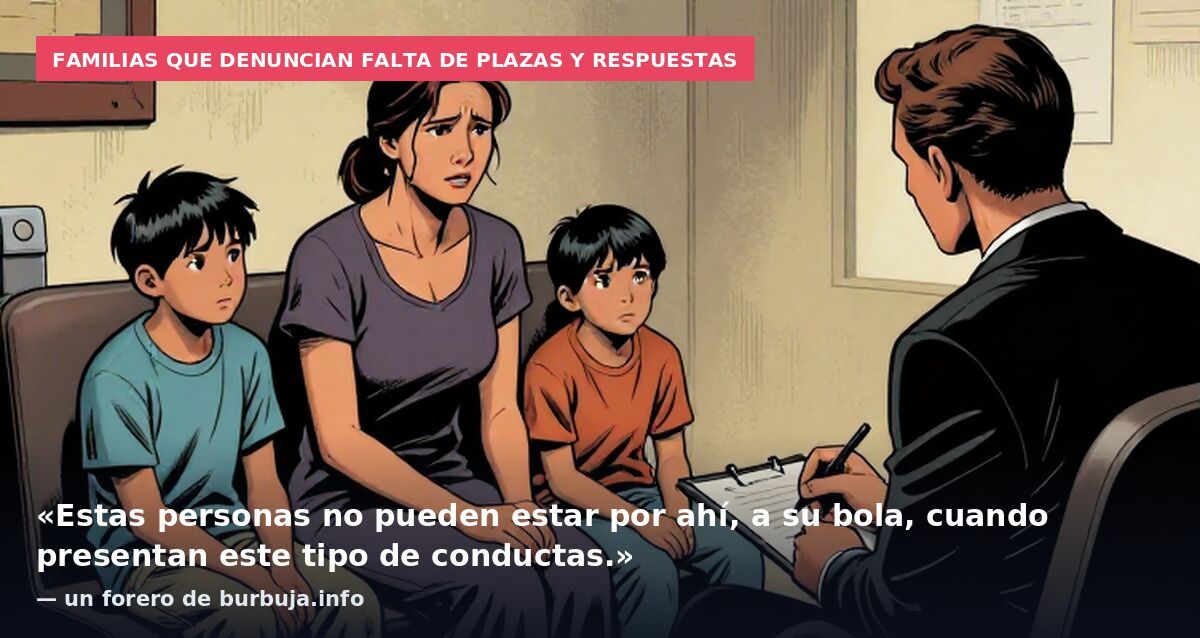 Familias que denuncian falta de plazas y respuestas: «Estas personas no pueden estar por ahí, a su bola, cuando presentan este tipo de conductas.» — un forero de burbuja.info