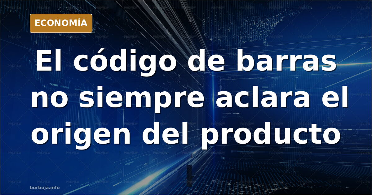 Latas de conserva y envases de supermercado con etiqueta de procedencia y código de barras observados con lupa