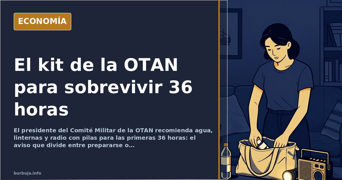 La OTAN recomienda agua, linternas y radio para 36 horas