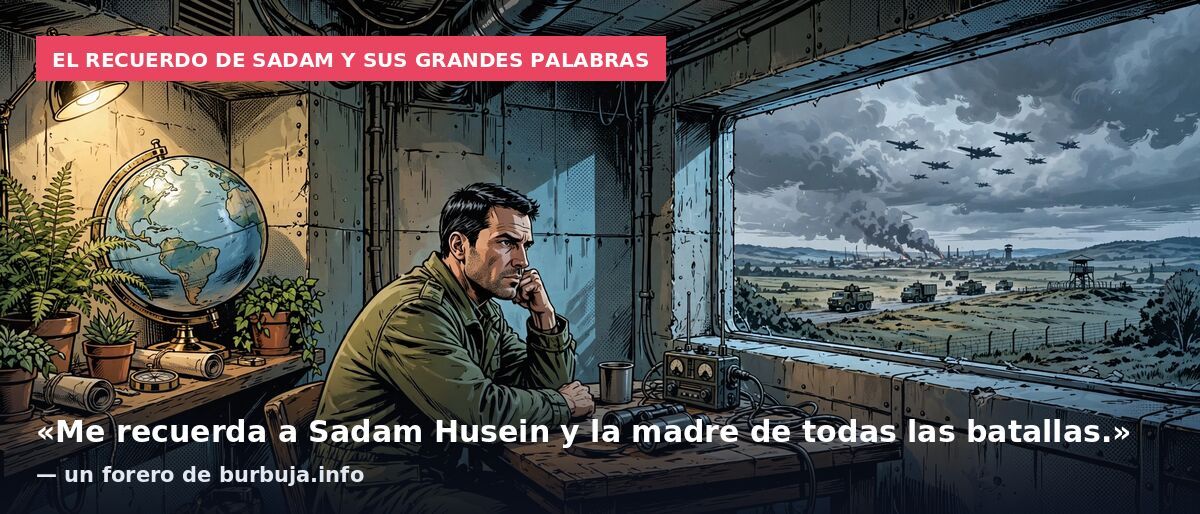 El recuerdo de Sadam y sus grandes palabras: «Me recuerda a Sadam Husein y la madre de todas las batallas.» — un forero de burbuja.info