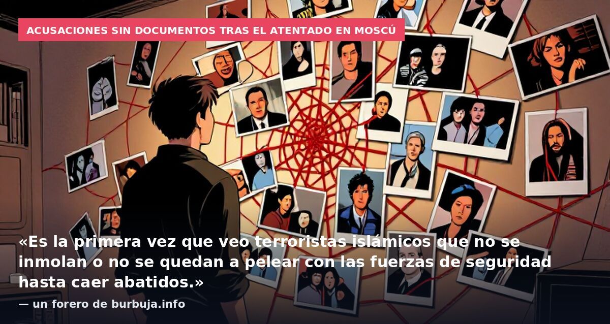 Acusaciones sin documentos tras el atentado en Moscú: «Es la primera vez que veo terroristas islámicos que no se inmolan o no se quedan a pelear con las fuerzas de seguridad hasta caer abatidos.» — un forero de burbuja.info