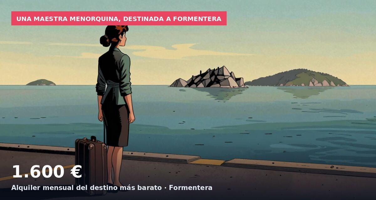 Una maestra menorquina, destinada a Formentera: 1.600 € Alquiler mensual del destino más barato · Formentera