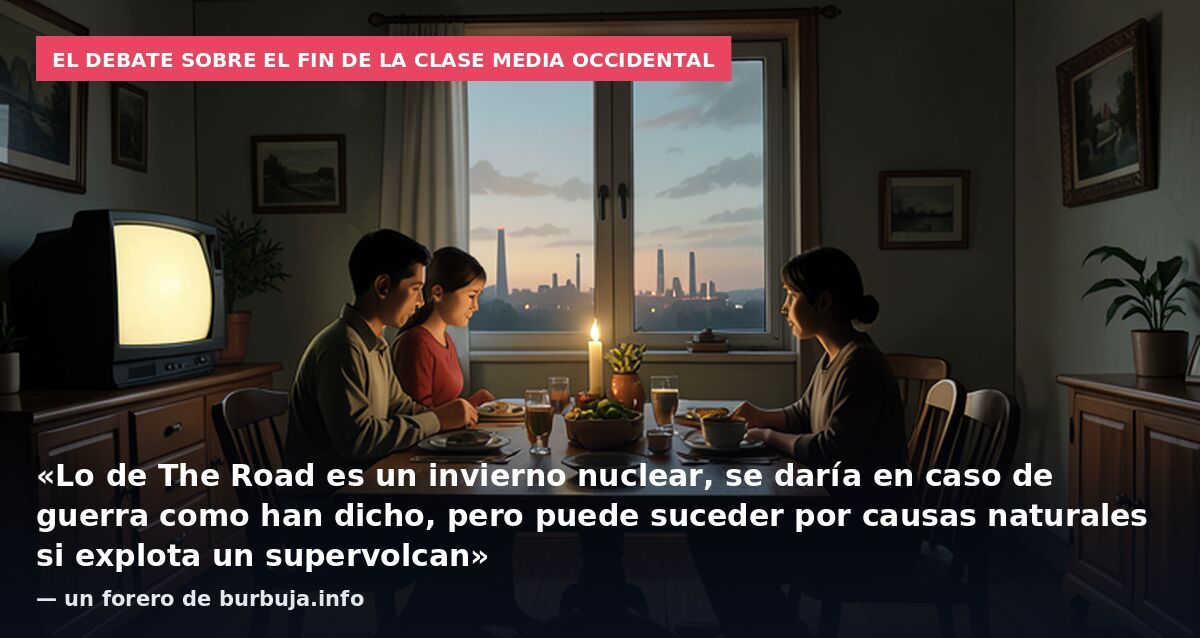 El debate sobre el fin de la clase media occidental: «Lo de The Road es un invierno nuclear, se daría en caso de guerra como han dicho, pero puede suceder por causas naturales si explota un supervolcan» — un forero de burbuja.info