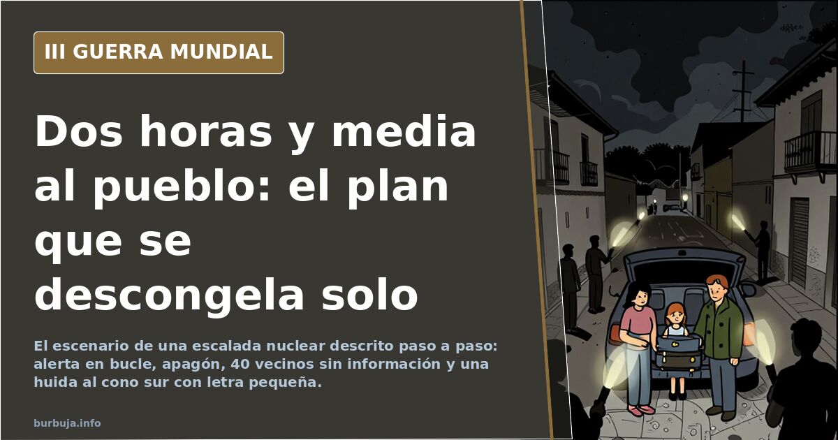 Nuclear war: two and a half hours to reach the village