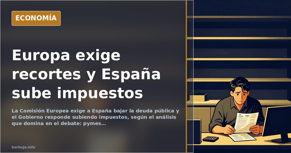 Bruselas aprieta a España por la deuda y el Gobierno responde con más impuestos