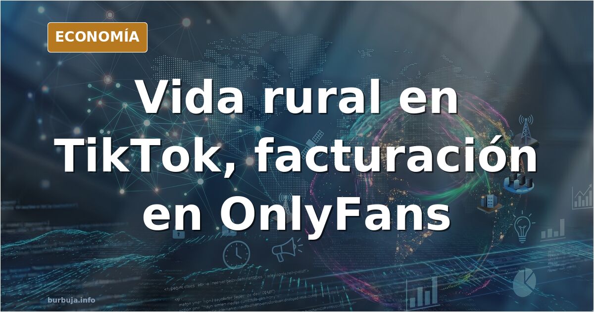 Ilustración editorial de una cabaña rural junto a un teléfono móvil con gráficos de audiencia y suscripción