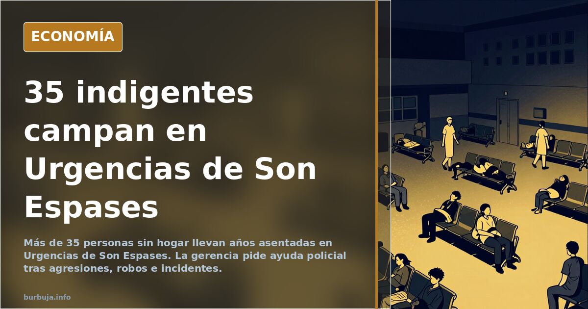 Son Espases: 35 indigentes atrincherados y la gerencia llama a la policía