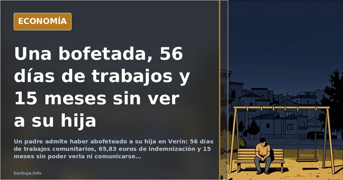 Condenado a 56 días de trabajos y 15 meses sin ver a su hija por una bofetada