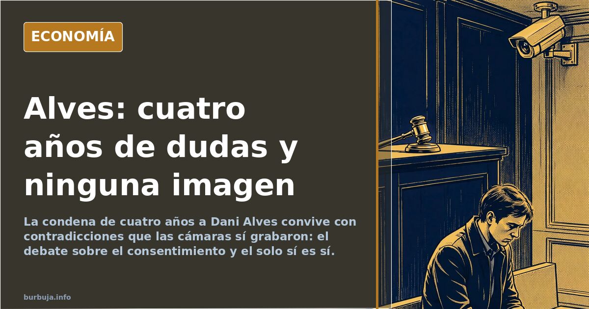 Escalinata de un edificio judicial vacía al atardecer, ilustración editorial sobre la sentencia del caso Dani Alves