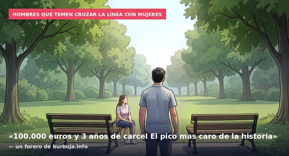 Hombres que temen cruzar la línea con mujeres: «100.000 euros y 3 años de carcel El pico mas caro de la historia» — un forero de burbuja.info