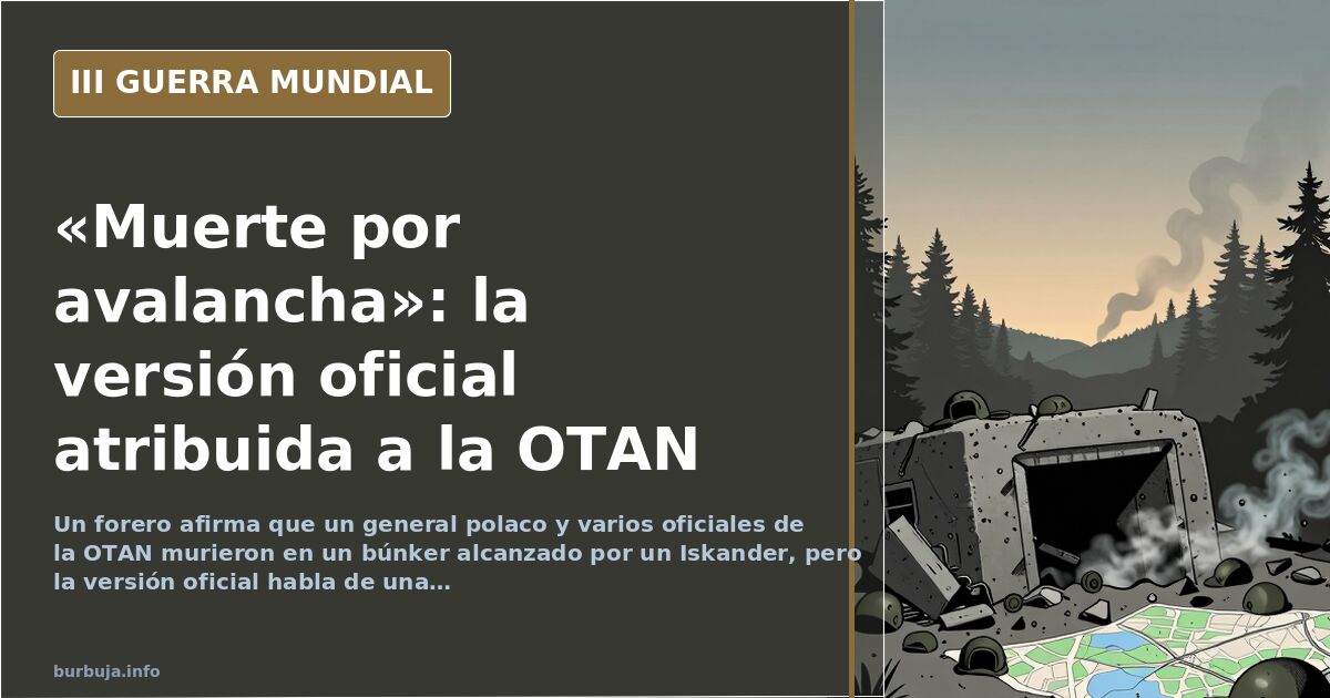 «La OTAN atribuye a una avalancha la muerte de un general»