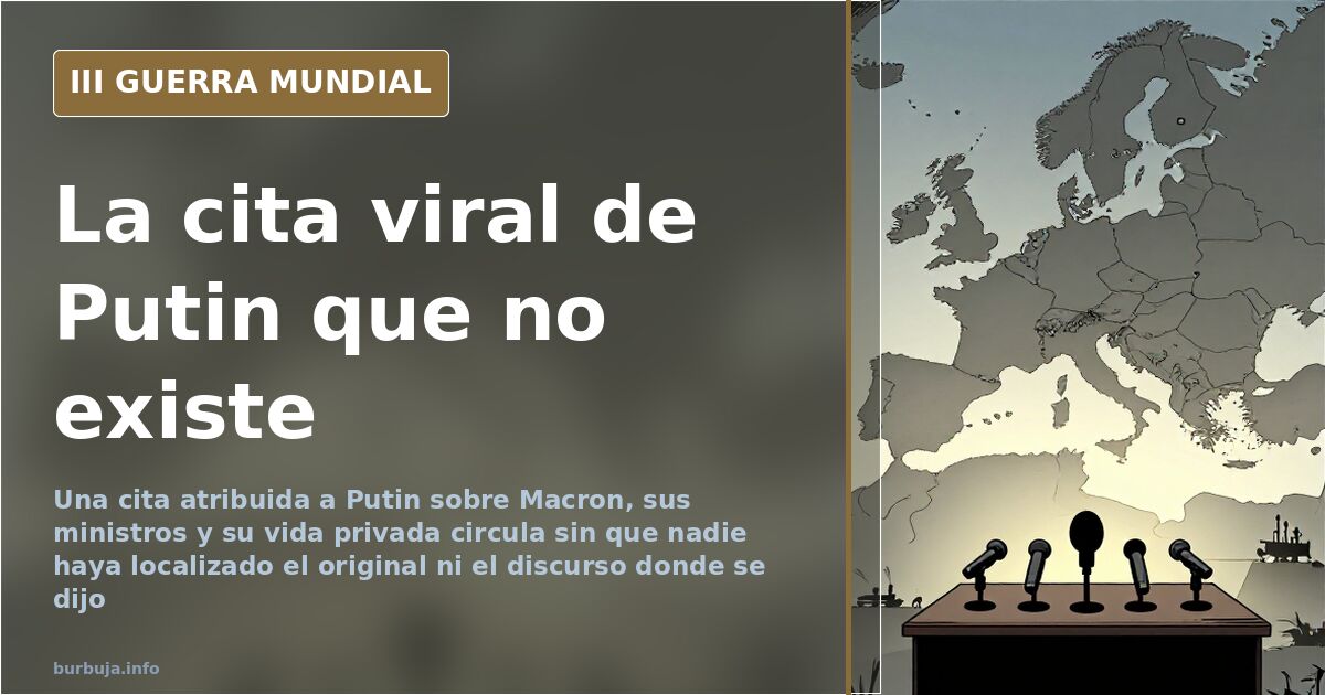 Viral Putin-Zitat über Macron: Quelle nicht auffindbar