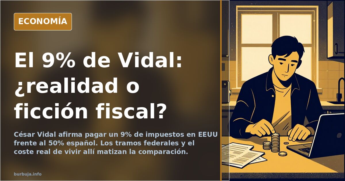 César Vidal y la comparación fiscal entre España y Estados Unidos