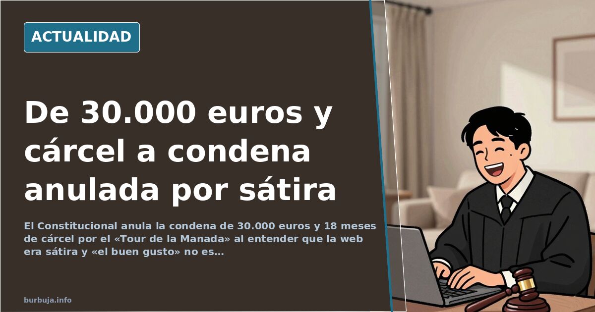 Estructura de tribunal con martillo de juez y documento de sentencia anulada sobre derecho a la libertad de expresión