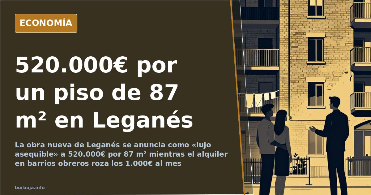 600.000€ por 87 m² en Leganés: el «lujo asequible» que no cuadra