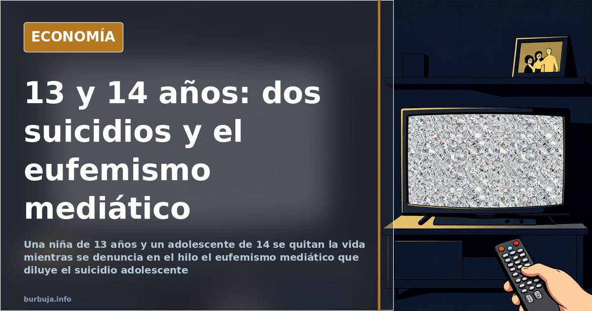 Dos adolescentes de 13 y 14 años se suicidan