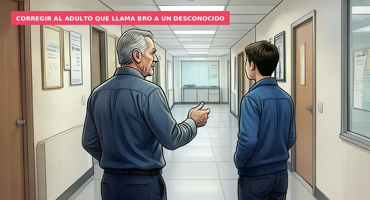 Corregir al adulto que llama bro a un desconocido