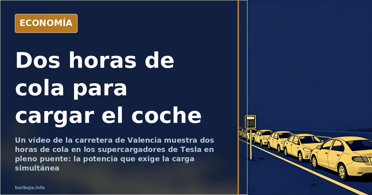Varios coches eléctricos blancos esperando turno para cargar en una electrolinera junto a una autovía