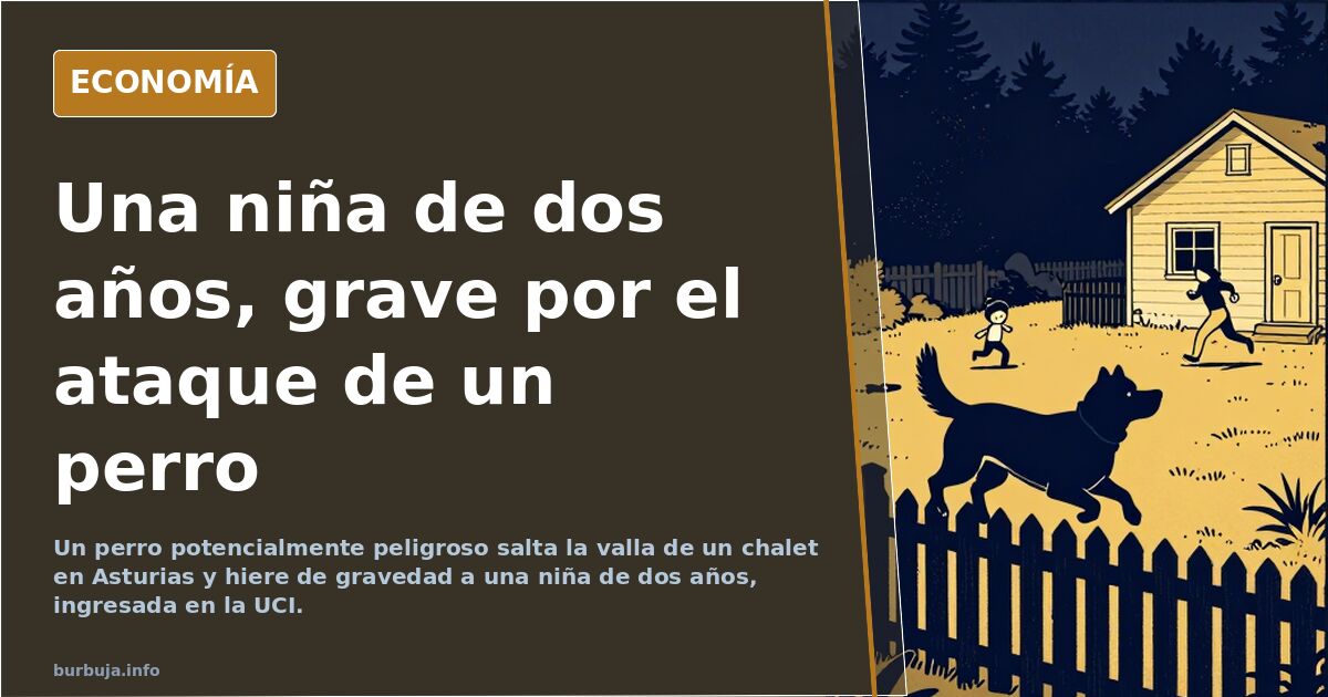 Valla de un chalet en un pueblo de Asturias por la que saltó el perro potencialmente peligroso que hirió a una niña de dos añ