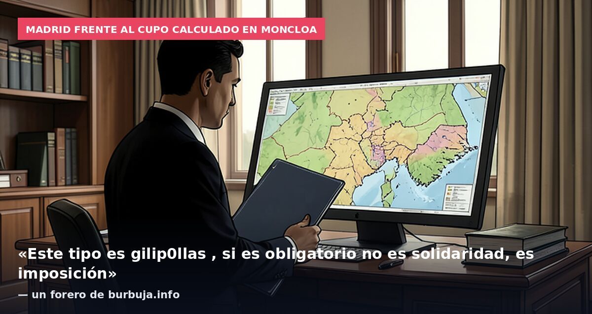 Madrid frente al cupo calculado en Moncloa: «Este tipo es gilip0llas , si es obligatorio no es solidaridad, es imposición» — un forero de burbuja.info