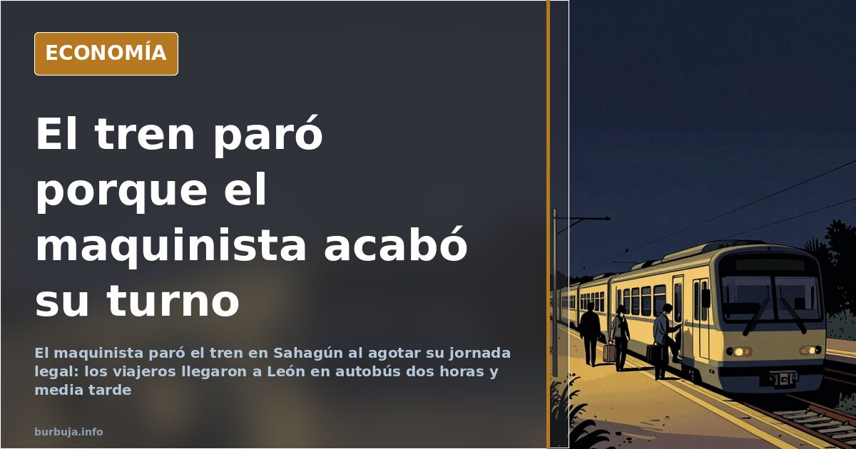 El maquinista paró el tren en Sahagún al agotar su jornada legal