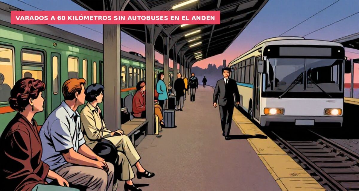 Varados a 60 kilómetros sin autobuses en el andén