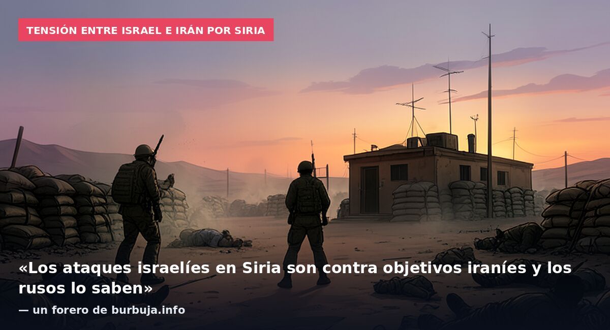 Tensión entre Israel e Irán por Siria: «Los ataques israelíes en Siria son contra objetivos iraníes y los rusos lo saben» — un forero de burbuja.info