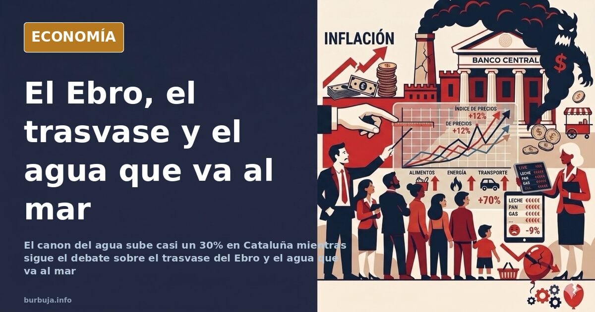 Cauce del río Ebro en su tramo final hacia el delta, con el agua discurriendo entre riberas y campos de cultivo