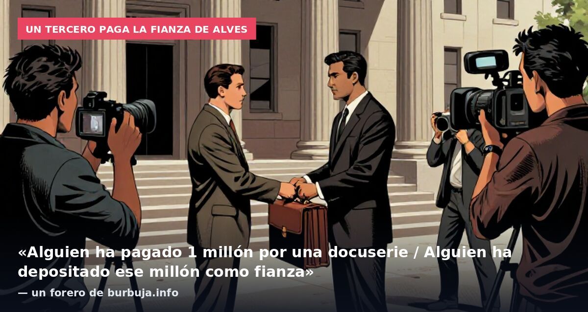 Un tercero paga la fianza de Alves: «Alguien ha pagado 1 millón por una docuserie / Alguien ha depositado ese millón como fianza» — un forero de burbuja.info