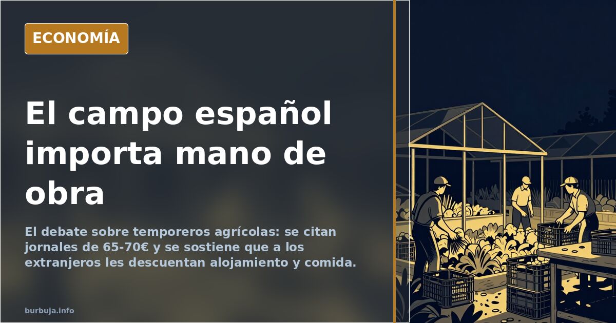 Temporeros extranjeros en el campo: jornal de 65€ y críticas