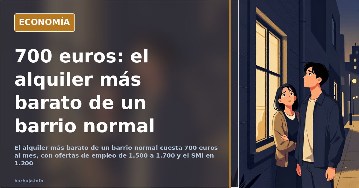 El alquiler más barato en un barrio normal: 700 €