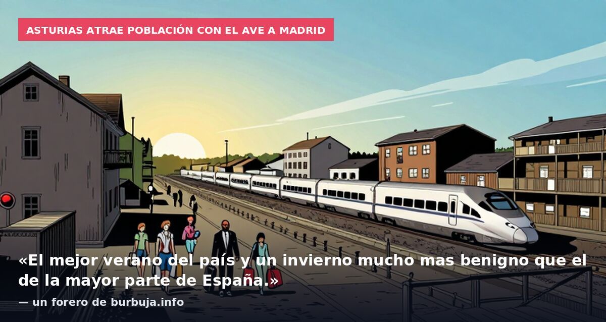 Asturias atrae población con el AVE a Madrid: «El mejor verano del país y un invierno mucho mas benigno que el de la mayor parte de España.» — un forero de burbuja.info