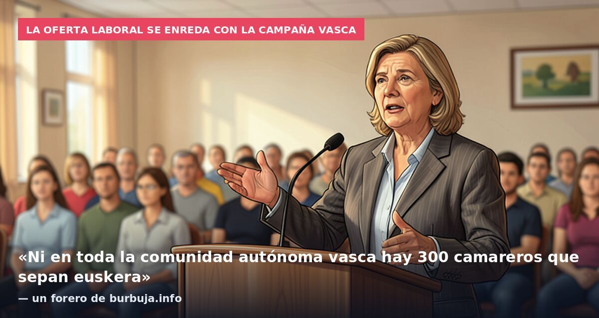 La oferta laboral se enreda con la campaña vasca: «Ni en toda la comunidad autónoma vasca hay 300 camareros que sepan euskera» — un forero de burbuja.info