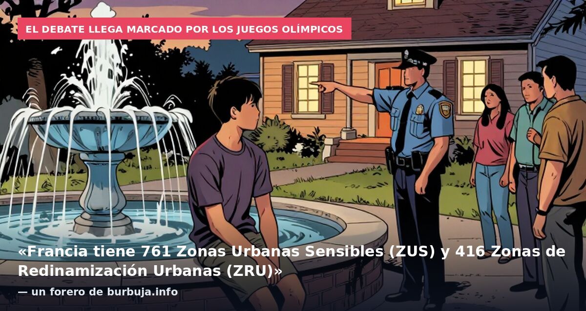 El debate llega marcado por los Juegos Olímpicos: «Francia tiene 761 Zonas Urbanas Sensibles (ZUS) y 416 Zonas de Redinamización Urbanas (ZRU)» — un forero de burbuja.info