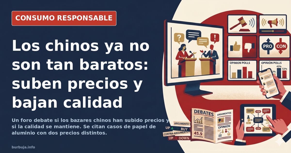 Interior de una tienda de chinos con estanterías de productos de droguería, lejías y ambientadores apilados
